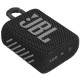 JBL Go 3 portable waterproof Bluetooth speaker displayed outdoors, showcasing its vibrant colors and rugged design